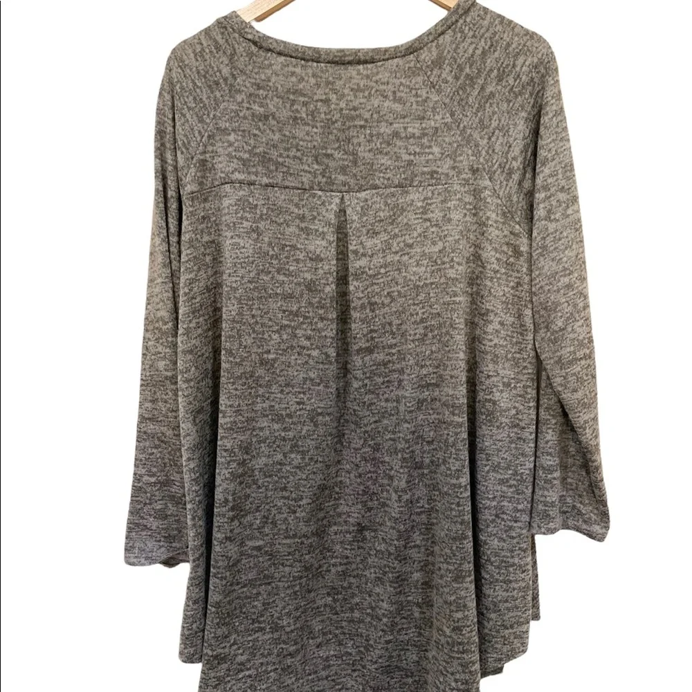 Beeson River Long Sleeve Brushed Knit Tunic Mocha Size X-large - Picture 2 of 5